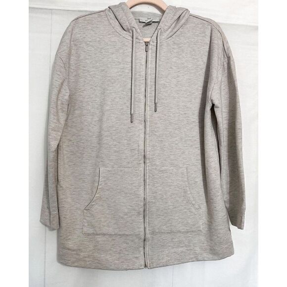 Halston Heritage cream zip up hoodie - Picture 1 of 5